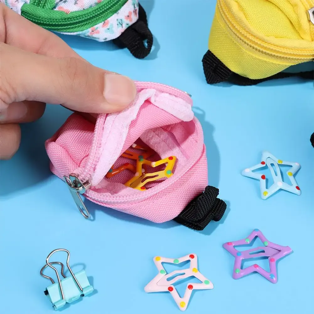 Cute Doll Backpacks for 1/6 BJD Dolls - Mini Zipper Rucksack Toy Accessories in Pink, Blue, Red, Yellow, Green - Perfect for Girls' Doll Play showcase 6