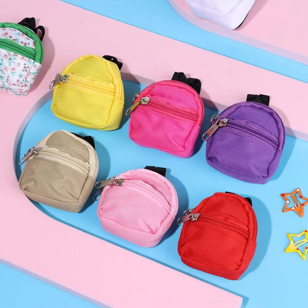 Cute Doll Backpacks for 1/6 BJD Dolls - Mini Zipper Rucksack Toy Accessories in Pink, Blue, Red, Yellow, Green - Perfect for Girls' Doll Play showcase 3