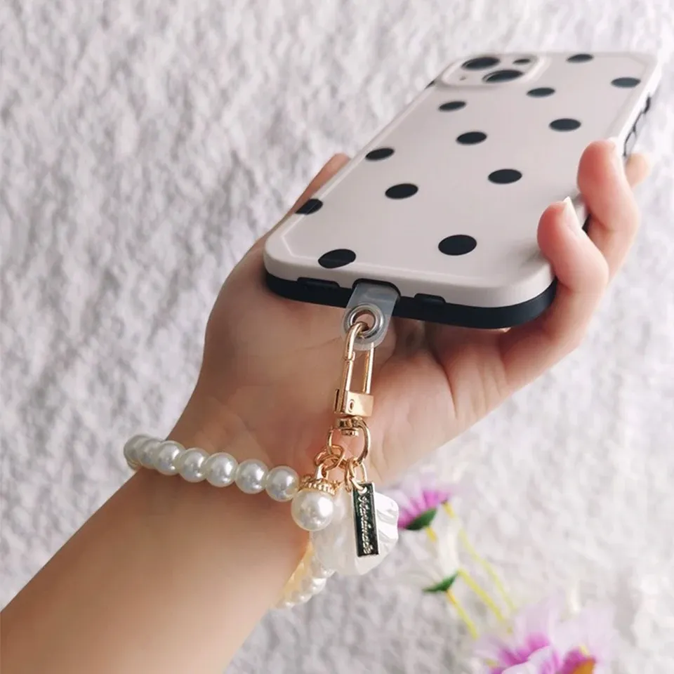 Cute Pearl Keychain for Women & Girls, Shiny Pearl Bead Shell Phone Bag Backpack Charm Accessory, Car Key Chain Pendant Gift thumbnail 3