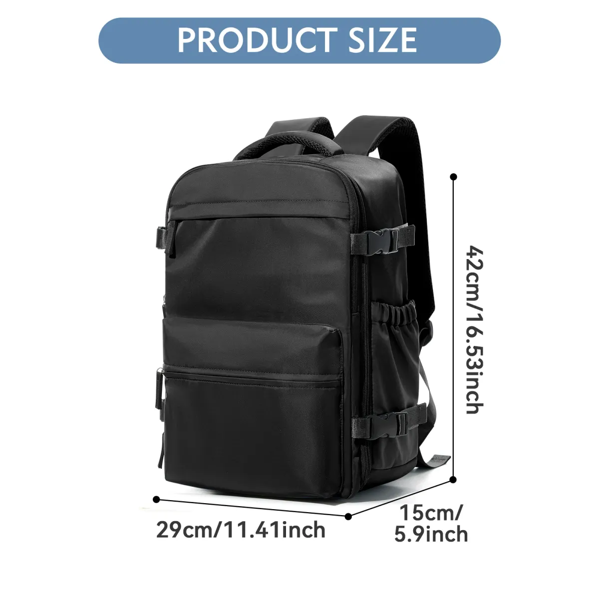 Large Capacity Travel Backpack for Men & Women, Expandable Business Laptop School Bag with Optional Vacuum Pump for Travel Organization showcase 6