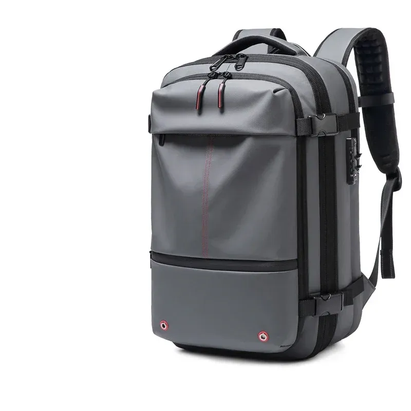 Expandable 17-Inch Laptop Backpack for Men, Large Capacity Business Travel School Bag, Waterproof Oxford Cloth with Vacuum Compression Feature, Anti-Theft Pocket, Ideal for Outdoor Adventures - Image 5
