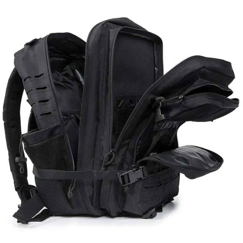 25L/45L Tactical Backpack for Men & Women - Outdoor Survival Bug Out Bag, Small Rucksack for Hiking, School, with Water Bottle Holder showcase 23