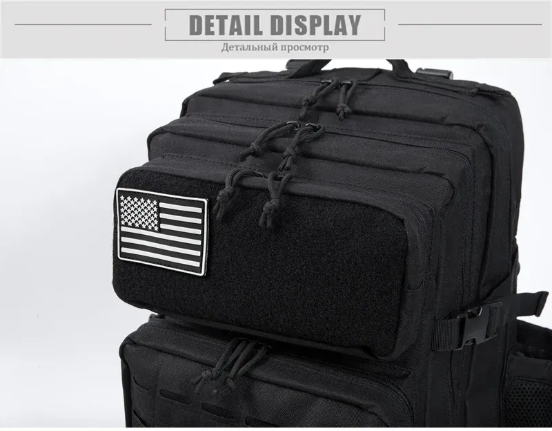 25L/45L Tactical Backpack for Men & Women - Outdoor Survival Bug Out Bag, Small Rucksack for Hiking, School, with Water Bottle Holder showcase 30