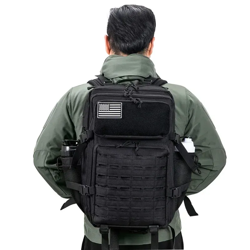 25L/45L Tactical Backpack for Men & Women - Outdoor Survival Bug Out Bag, Small Rucksack for Hiking, School, with Water Bottle Holder showcase 29