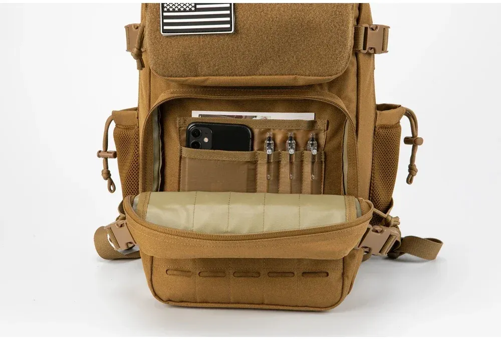 25L/45L Tactical Backpack for Men & Women - Outdoor Survival Bug Out Bag, Small Rucksack for Hiking, School, with Water Bottle Holder showcase 17