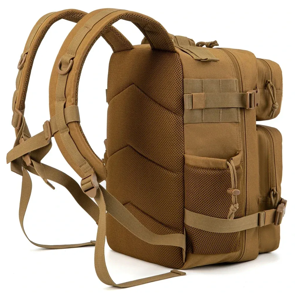 25L/45L Tactical Backpack for Men & Women - Outdoor Survival Bug Out Bag, Small Rucksack for Hiking, School, with Water Bottle Holder showcase 5