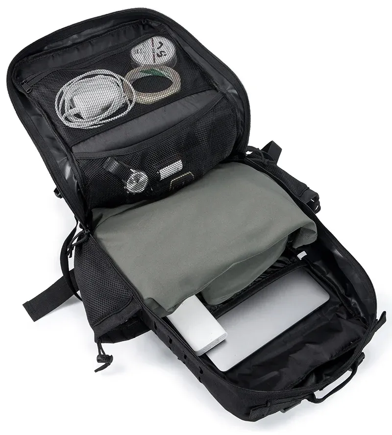 25L/45L Tactical Backpack for Men & Women - Outdoor Survival Bug Out Bag, Small Rucksack for Hiking, School, with Water Bottle Holder showcase 24