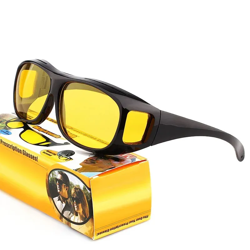Anti-Glare Night Vision Driving Glasses for Men & Women - Polarized Car Sunglasses with Protective Goggles Case, Perfect for Day & Night Driving thumbnail 1