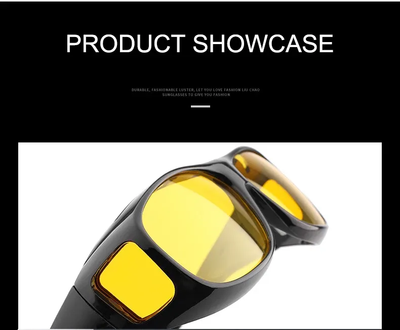 Anti-Glare Night Vision Driving Glasses for Men & Women - Polarized Car Sunglasses with Protective Goggles Case, Perfect for Day & Night Driving showcase 8