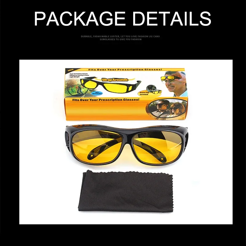 Anti-Glare Night Vision Driving Glasses for Men & Women - Polarized Car Sunglasses with Protective Goggles Case, Perfect for Day & Night Driving thumbnail 6