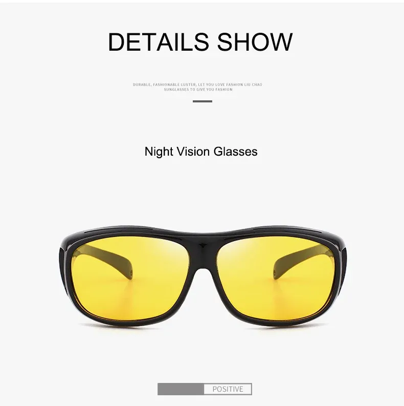 Anti-Glare Night Vision Driving Glasses for Men & Women - Polarized Car Sunglasses with Protective Goggles Case, Perfect for Day & Night Driving showcase 6