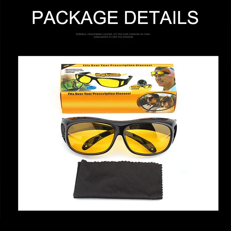 Anti-Glare Night Vision Driving Glasses for Men & Women - Polarized Car Sunglasses with Protective Goggles Case, Perfect for Day & Night Driving showcase 11