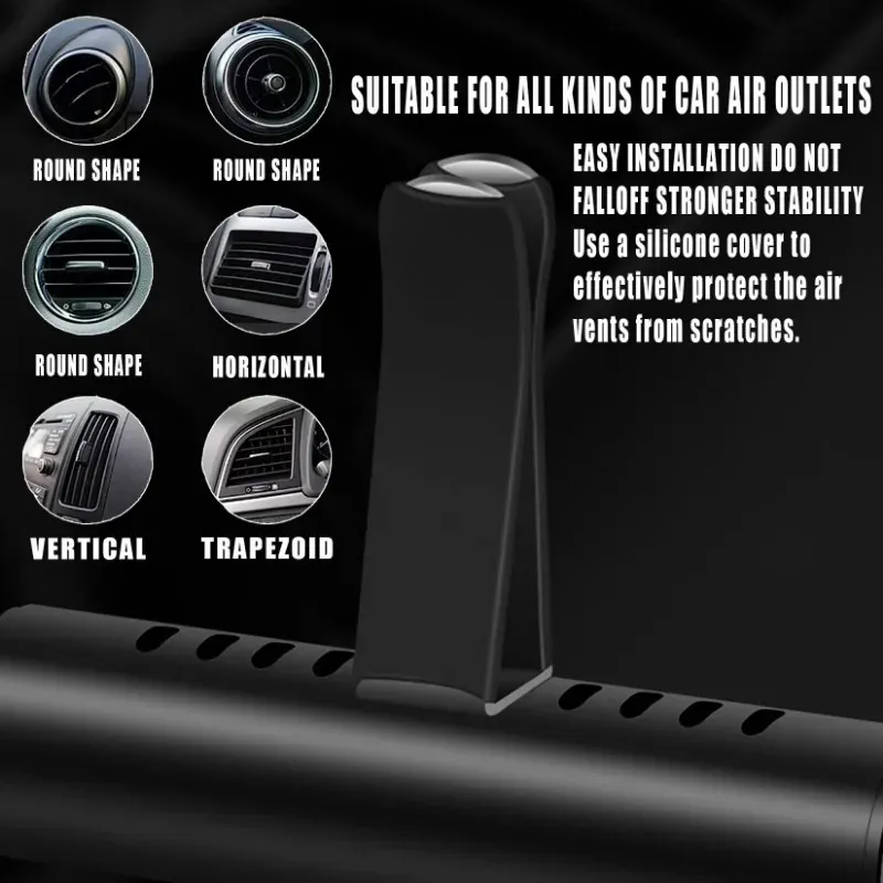 8-Piece Car Air Vent Perfume Set: Aviation Aluminum Alloy Air Freshener with Aroma Sticks for Auto Interior, Long-Lasting Natural Fragrance, Easy Install thumbnail 5