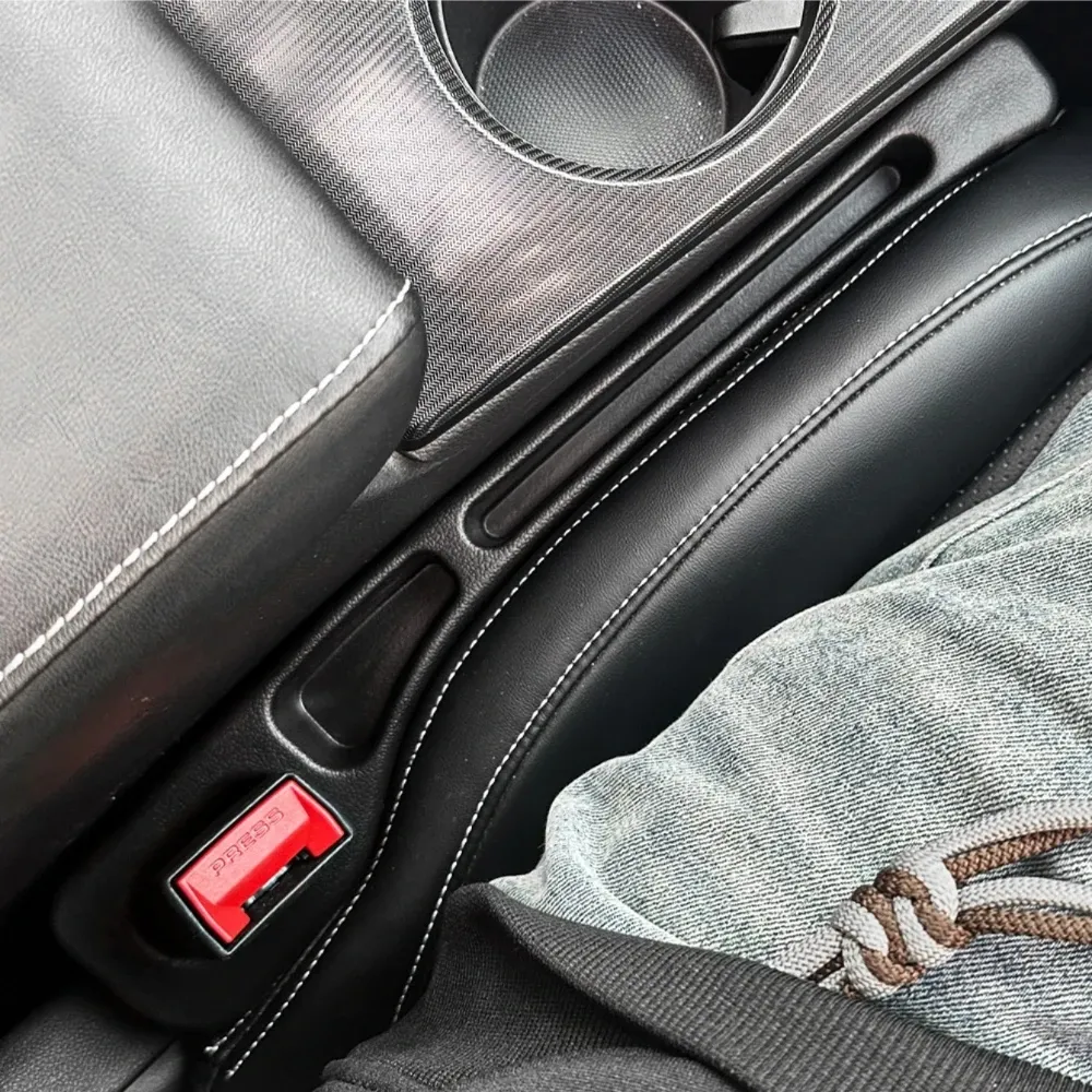 2Pcs Car Seat Gap Filler Organizer Bag - Universal Console Storage Box for Auto Interior Accessories, Prevents Items Falling Between Seats thumbnail 4