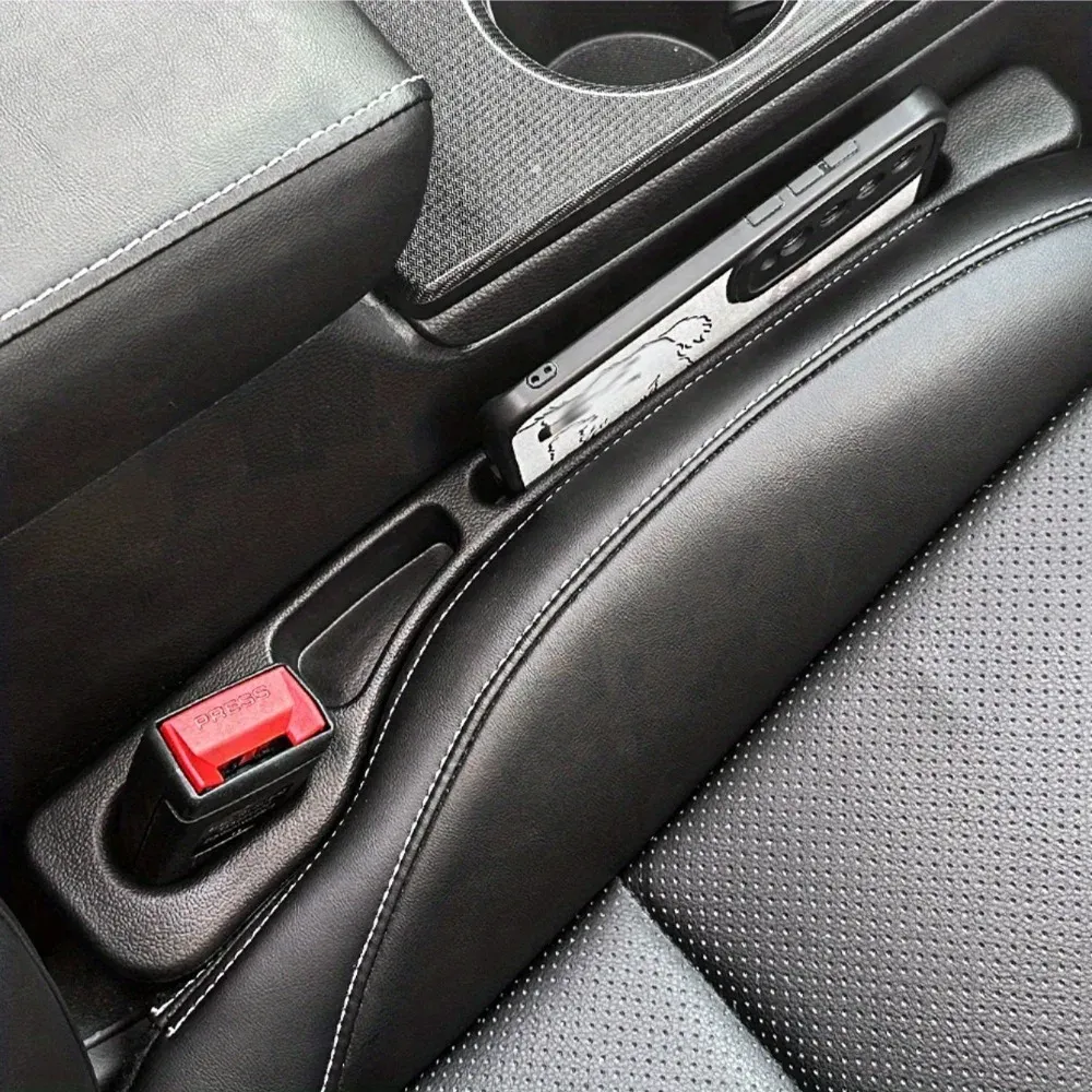 2Pcs Car Seat Gap Filler Organizer Bag - Universal Console Storage Box for Auto Interior Accessories, Prevents Items Falling Between Seats showcase 2