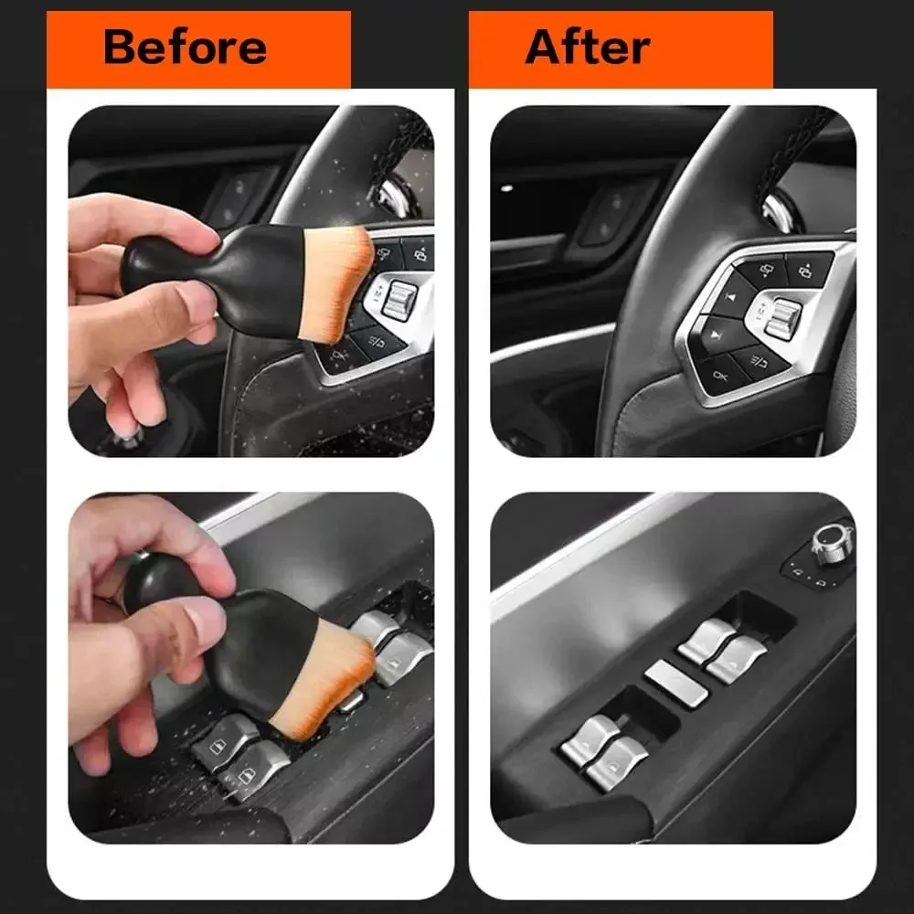 Car Air Conditioner Cleaning Brush Set - Mini Crevice Dust Removal Tool for Interior Detailing, Soft Bristles, Washable, for All Vehicle Vents & Gaps showcase 7