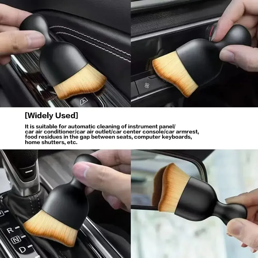 Car Air Conditioner Cleaning Brush Set - Mini Crevice Dust Removal Tool for Interior Detailing, Soft Bristles, Washable, for All Vehicle Vents & Gaps thumbnail 3