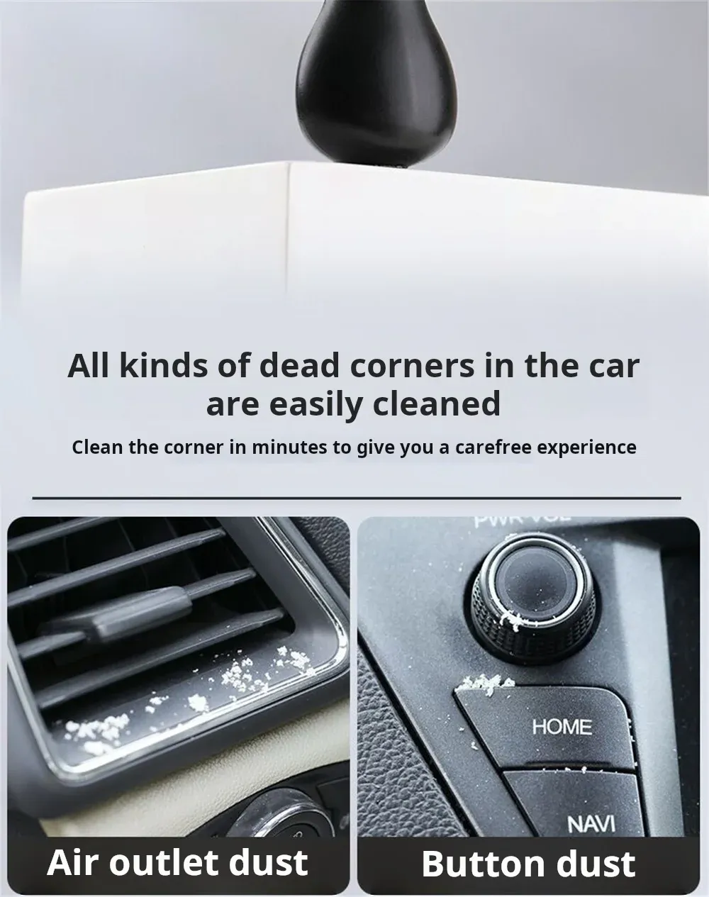 Car Air Conditioner Cleaning Brush Set - Mini Crevice Dust Removal Tool for Interior Detailing, Soft Bristles, Washable, for All Vehicle Vents & Gaps showcase 2