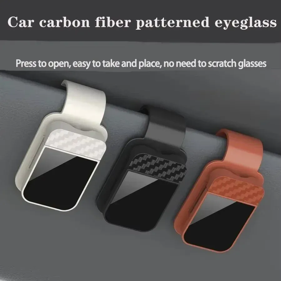 Car Sun Visor Sunglasses Clip Holder - Stable Eyeglasses Hanger, Card Ticket Organizer, Interior Auto Accessories for Safe Driving thumbnail 1