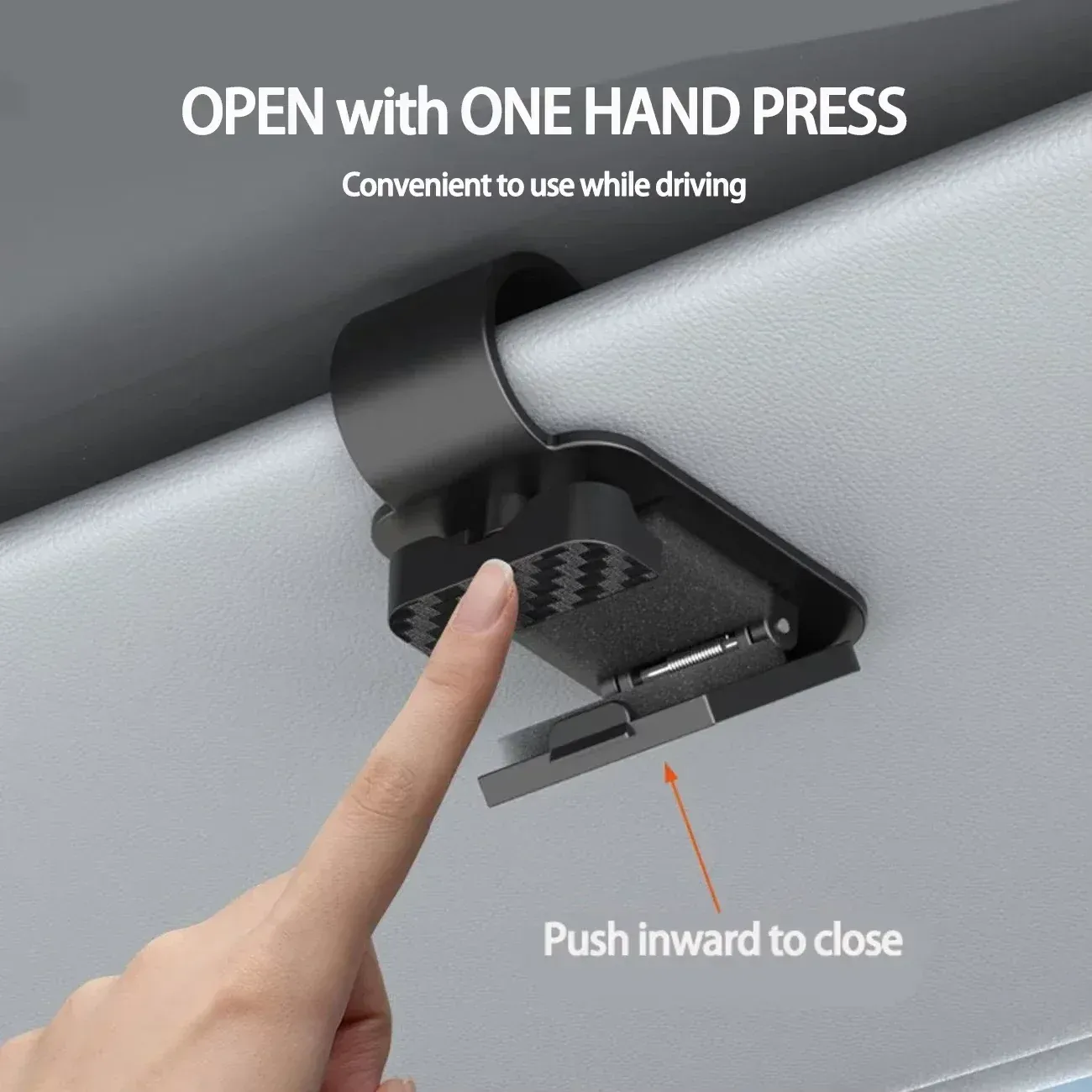 Car Sun Visor Sunglasses Clip Holder - Stable Eyeglasses Hanger, Card Ticket Organizer, Interior Auto Accessories for Safe Driving thumbnail 3