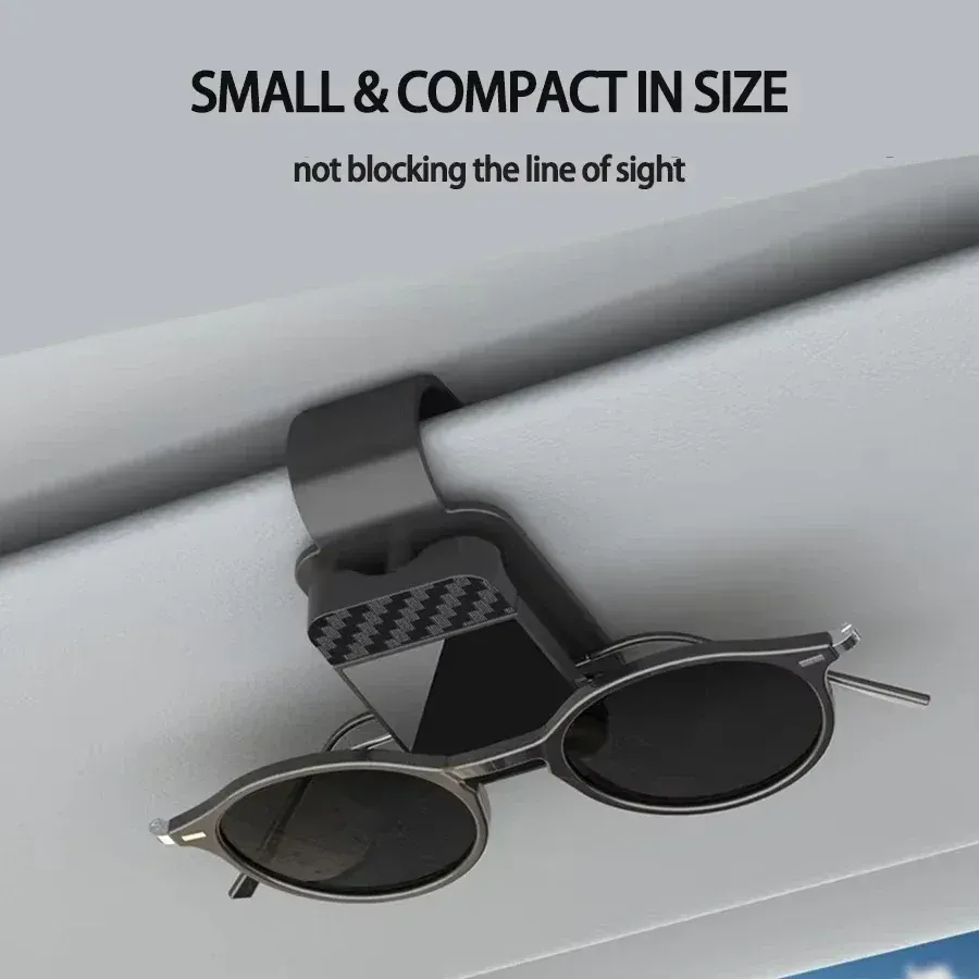 Car Sun Visor Sunglasses Clip Holder - Stable Eyeglasses Hanger, Card Ticket Organizer, Interior Auto Accessories for Safe Driving thumbnail 2
