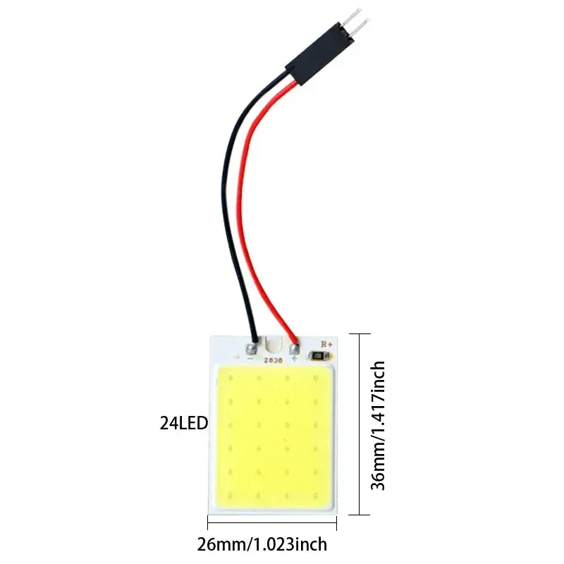 4PCS COB LED Car Interior Light Kit - 18/24/48 SMD T10 4W 12V White Dome Panel Lamp Bulbs with Festoon Adapter for Enhanced Vehicle Lighting showcase 10