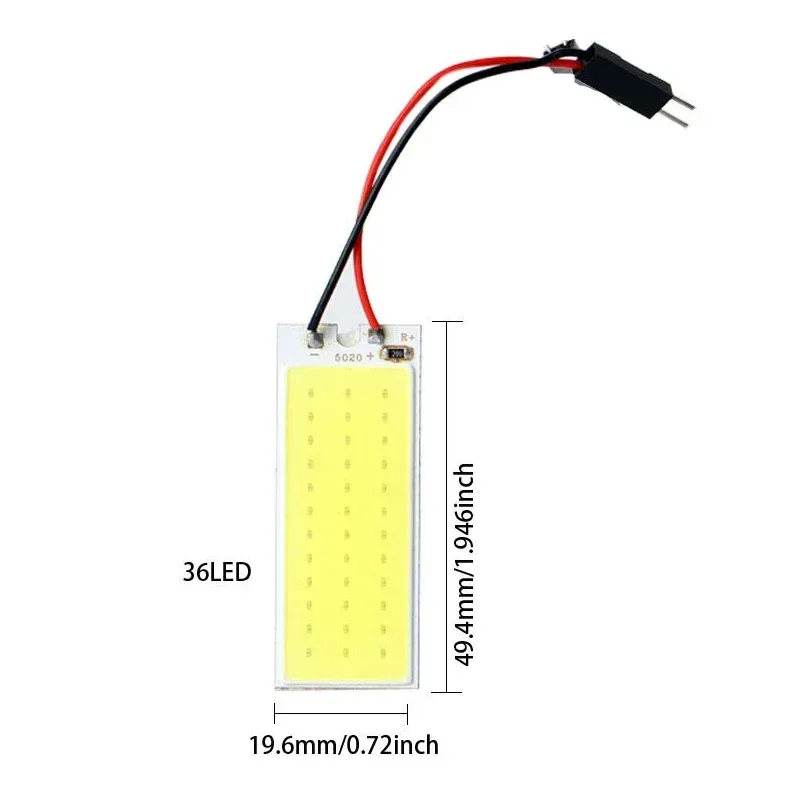 4PCS COB LED Car Interior Light Kit - 18/24/48 SMD T10 4W 12V White Dome Panel Lamp Bulbs with Festoon Adapter for Enhanced Vehicle Lighting showcase 11
