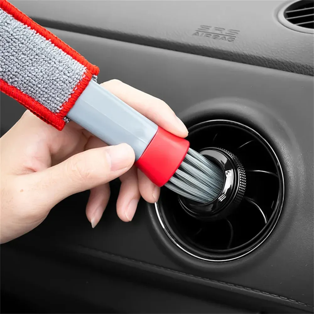 Car Air Conditioning Vent Cleaning Brush Tool - Multi-purpose Vacuum Attachment for Car Interior Detailing and Dust Removal thumbnail 2
