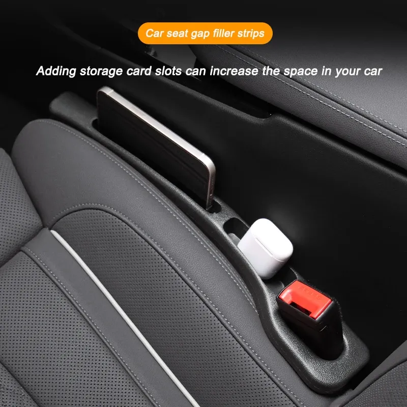 2Pcs Car Seat Gap Filler Side Seam Plug Strip - Universal Fit Wallet Phone Holder for All Car Models, Prevents Item Drops, Durable & Stylish Interior Accessory thumbnail 4