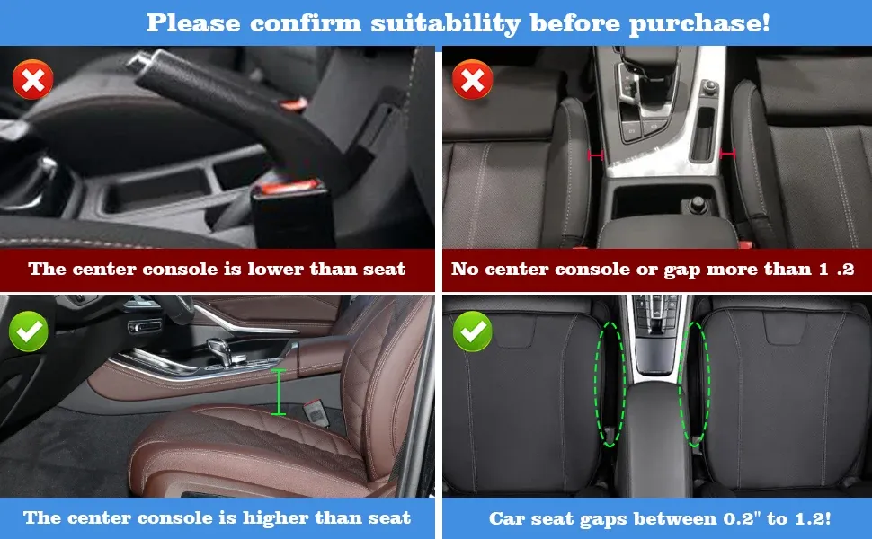 2Pcs Car Seat Gap Filler Side Seam Plug Strip - Universal Fit Wallet Phone Holder for All Car Models, Prevents Item Drops, Durable & Stylish Interior Accessory showcase 1