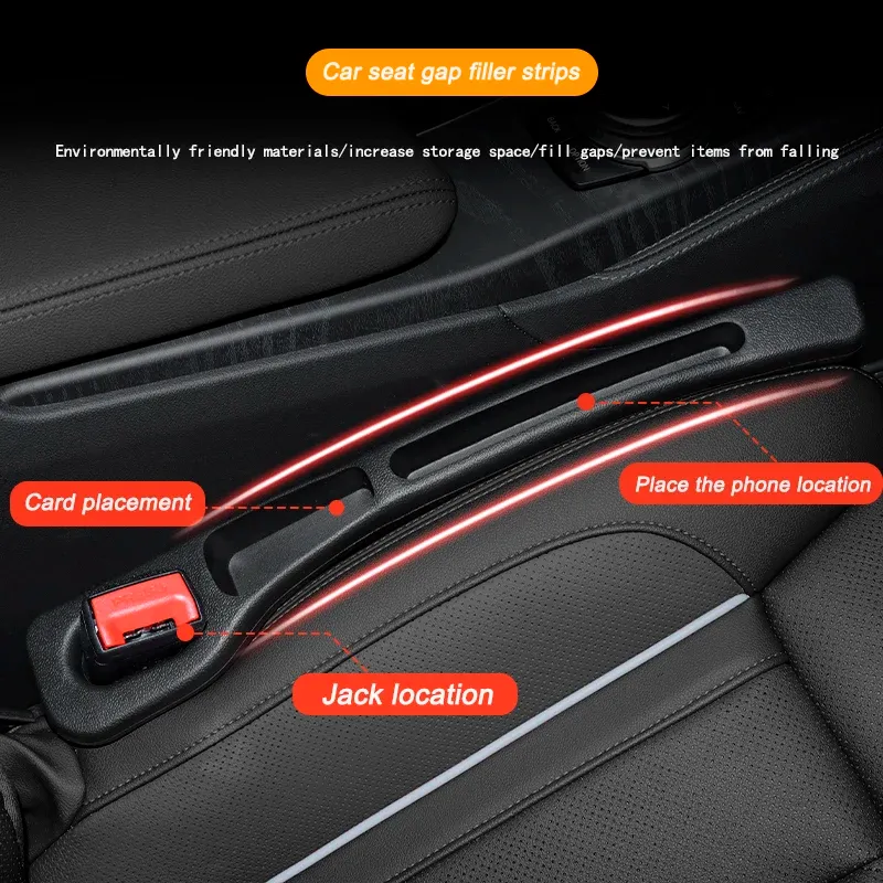 2Pcs Car Seat Gap Filler Side Seam Plug Strip - Universal Fit Wallet Phone Holder for All Car Models, Prevents Item Drops, Durable & Stylish Interior Accessory showcase 4
