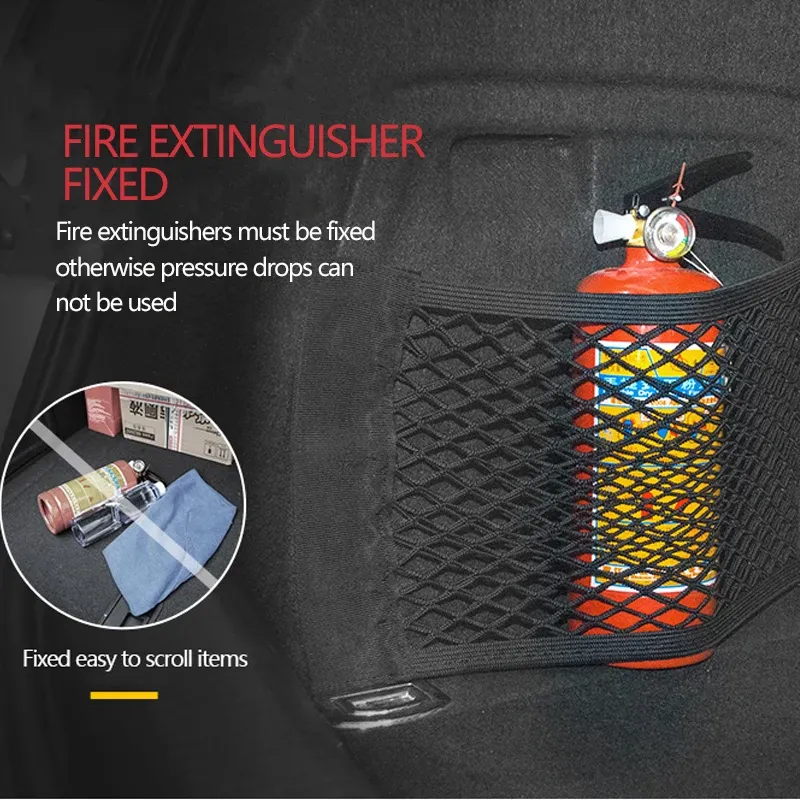 Universal Car Trunk Mesh Organizer Bag - Durable Nylon Cargo Net Holder for Auto Tail Storage, Seat Back Pocket, Secures Luggage & Items thumbnail 4