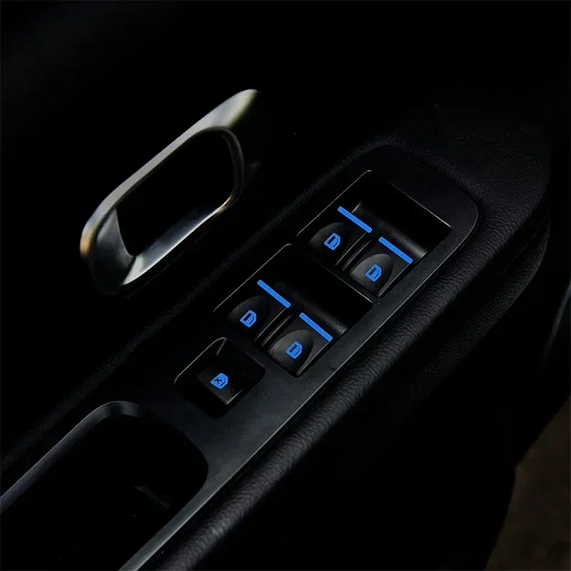 18Pcs Car Luminous Door Window Lift Button Stickers - Glow in Dark Control Panel Decals for Auto Interior Accessories thumbnail 4