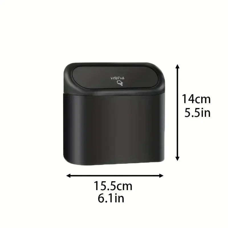 Car Trash Bin with Door Mount - Multifunctional Front Row Storage for Umbrellas & Small Items, ABS Material, Black, 16x14.3x8.5cm - Ideal for New Energy Vehicles showcase 4