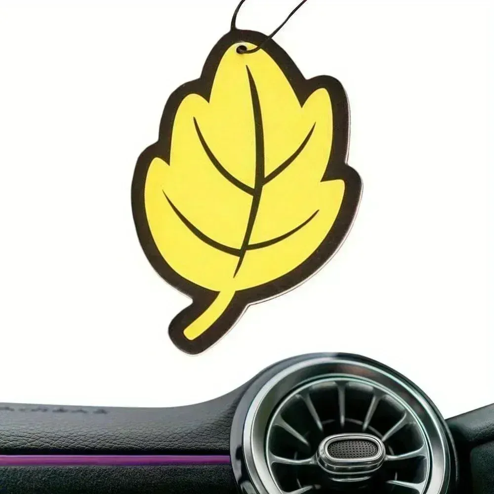 Car Air Freshener - Natural Scented Tea Paper, Hanging Leaf Shape, Vanilla & Fruit Fragrances, Long-Lasting Auto Interior Perfume, 15 Days Freshness showcase 3