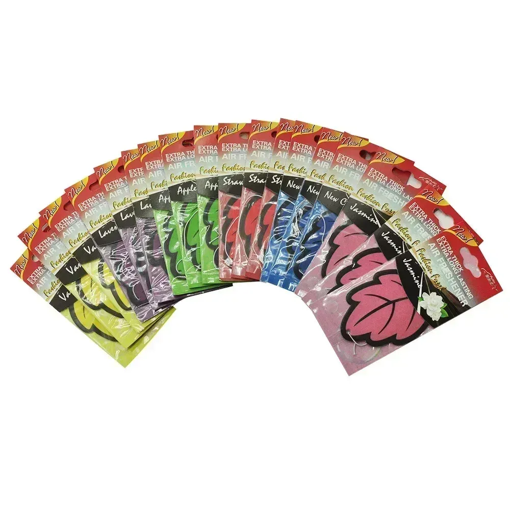 Car Air Freshener - Natural Scented Tea Paper, Hanging Leaf Shape, Vanilla & Fruit Fragrances, Long-Lasting Auto Interior Perfume, 15 Days Freshness showcase 10
