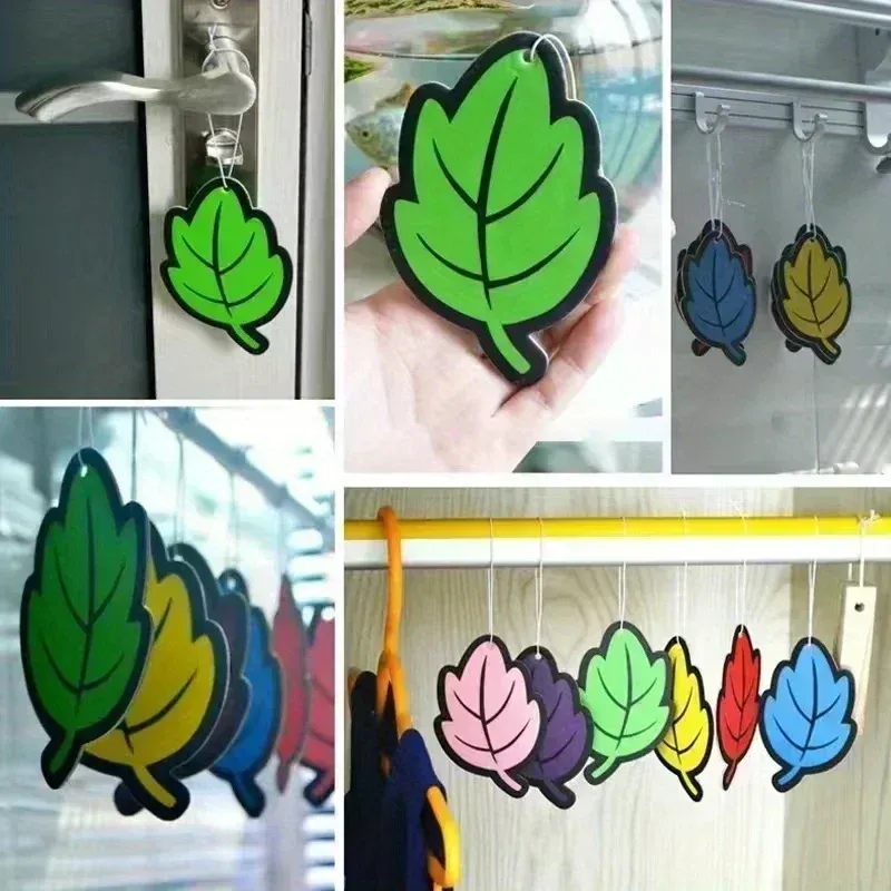 Car Air Freshener - Natural Scented Tea Paper, Hanging Leaf Shape, Vanilla & Fruit Fragrances, Long-Lasting Auto Interior Perfume, 15 Days Freshness showcase 5