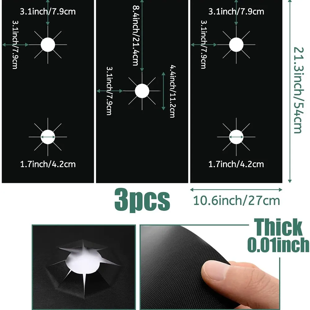 Reusable Gas Stove Protector Pads Set - 5-Hole Non-Stick Fiberglass Liners for Kitchen Cleaning, Heat Resistant, Easy to Cut & Clean, Universal Fit thumbnail 6