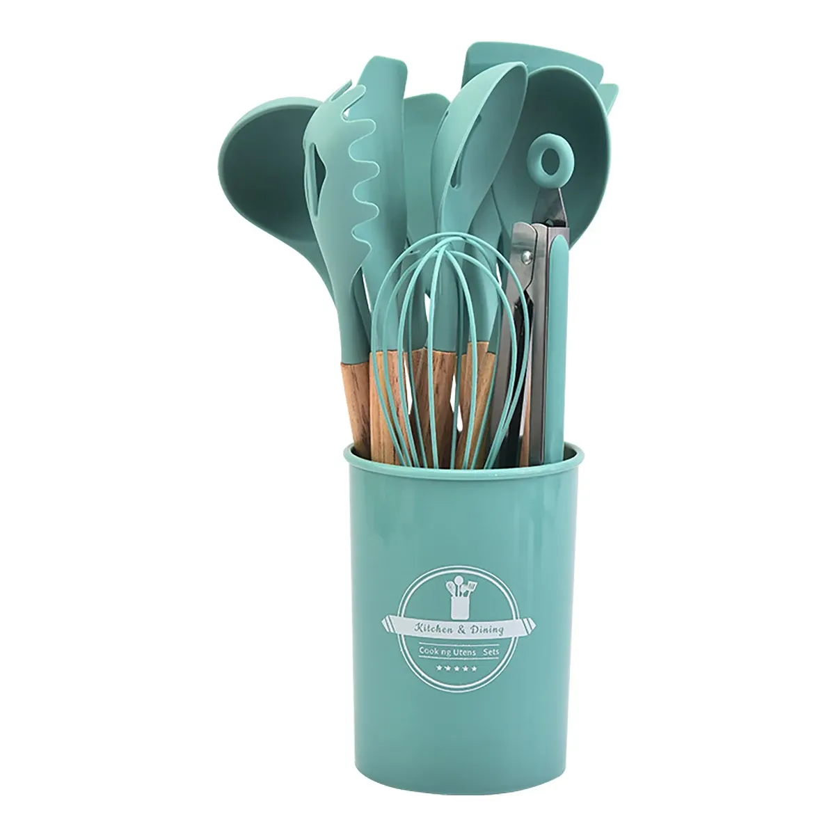 12Pcs Silicone Cooking Utensils Set for Non-stick Cookware - Heat Resistant Kitchen Tools, Black Cuisine Accessories for Baking & Cooking showcase 4