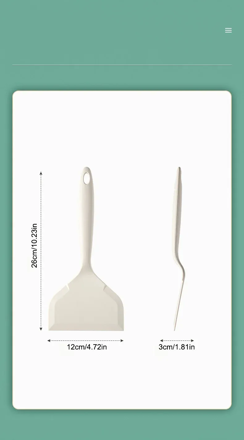 Food Grade Silicone Spatula for Cooking - Non-Stick Steak & Pizza Turner, Baking Utensil, Heat Resistant Kitchenware Tool for Tamagoyaki showcase 10