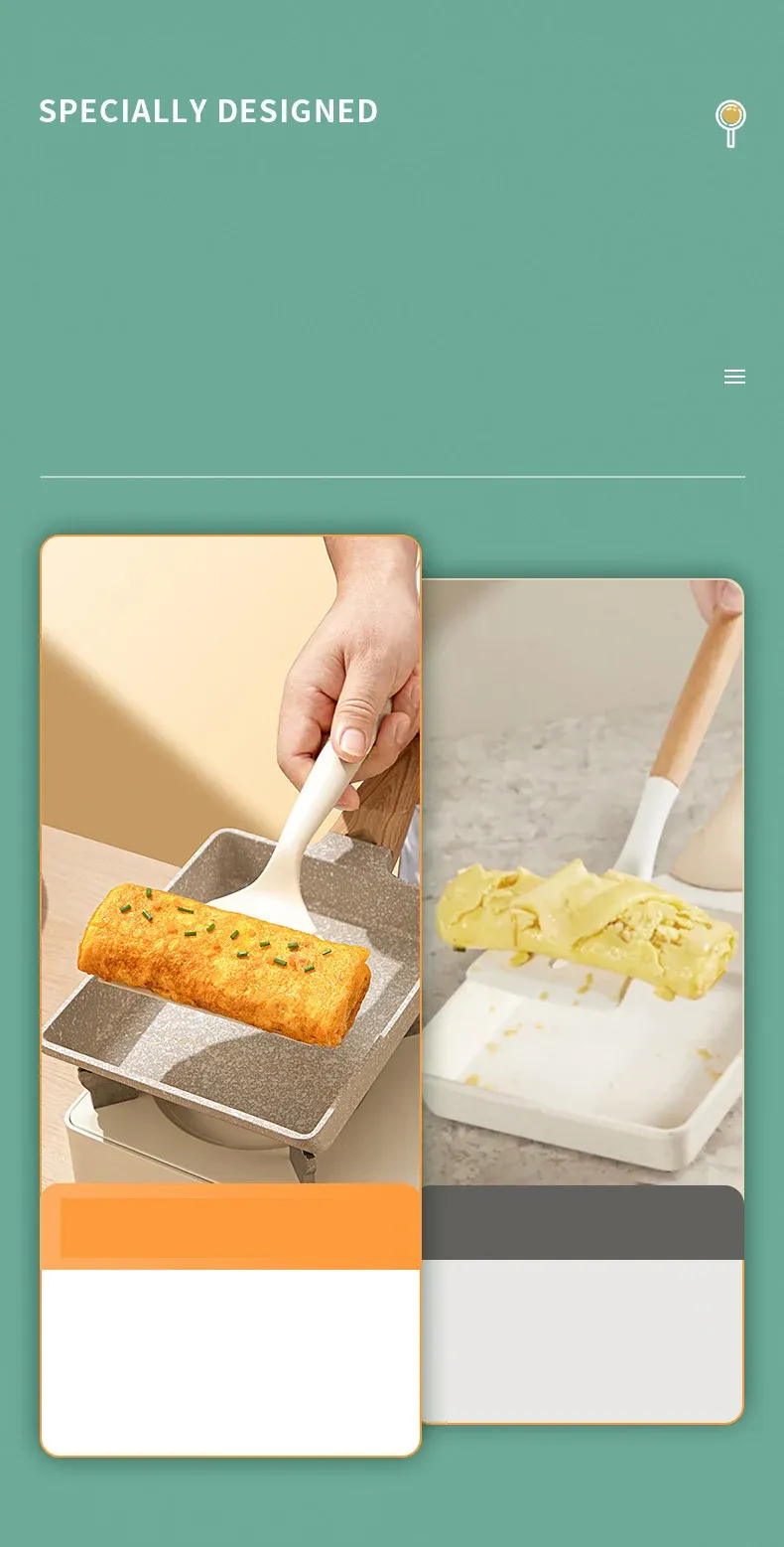 Food Grade Silicone Spatula for Cooking - Non-Stick Steak & Pizza Turner, Baking Utensil, Heat Resistant Kitchenware Tool for Tamagoyaki showcase 3