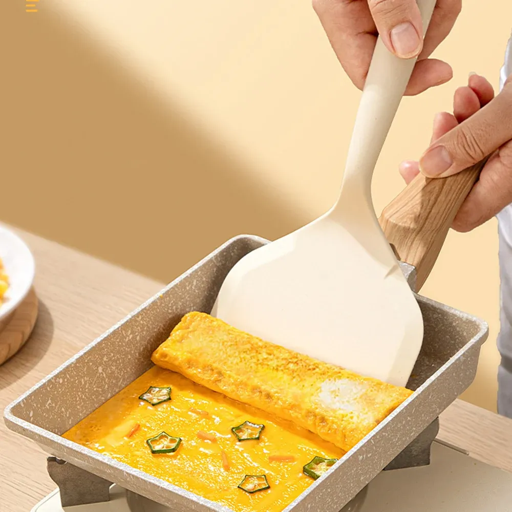 Food Grade Silicone Spatula for Cooking - Non-Stick Steak & Pizza Turner, Baking Utensil, Heat Resistant Kitchenware Tool for Tamagoyaki thumbnail 5