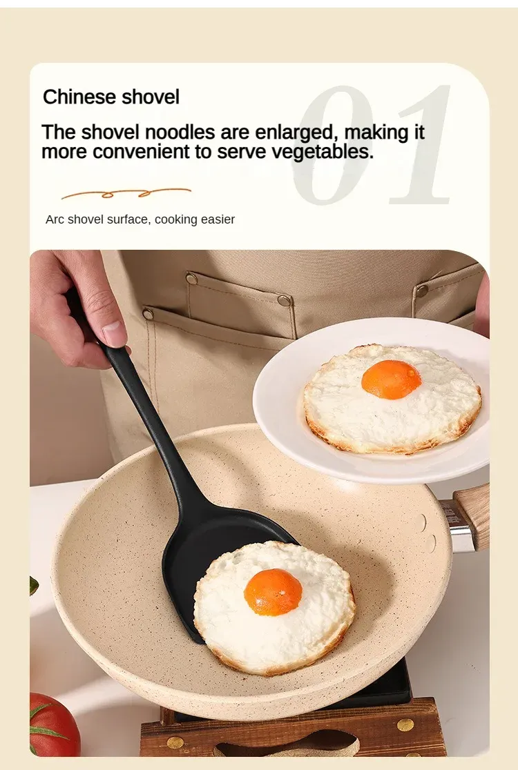 10-Piece Food-Grade Silicone Kitchen Utensil Set - Heat-Resistant Slotted Spoon, Strainer for Non-Stick Cookware & Hot Pot, Essential Cooking Gadgets for Home Chefs showcase 11