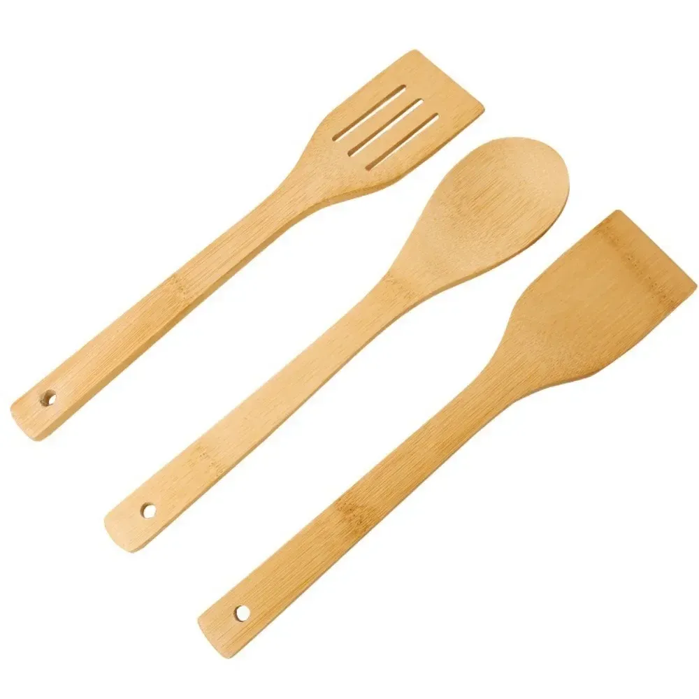 3-Piece Eco-Friendly Bamboo Cookware Set with Non-Stick Frying Pan - Safe, Durable Kitchen Utensils for Healthy Cooking thumbnail 2