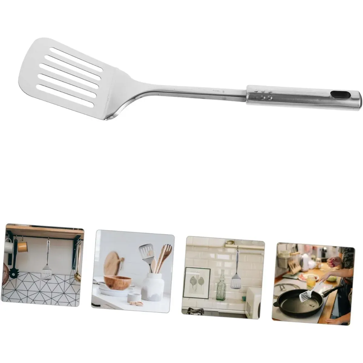 Stainless Steel Kitchen Spatula Turner for Non-Stick Cookware, Easy Clean Dishwasher Safe Utensil, Durable Cooking Shovel for Home Kitchen Use thumbnail 4
