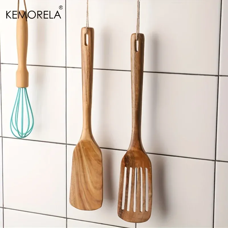 2-Piece Wooden Japanese Spatula Set for Non-Stick Cookware | High-Temperature Resistant Cooking Spoon for Baking & Kitchen Use showcase 7