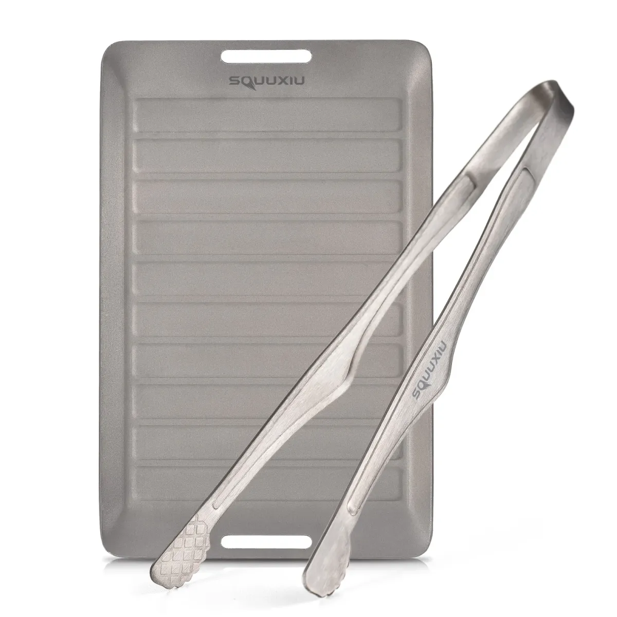Tomshoo Titanium Camping Grill Pan & Tongs Set - Ultralight Portable Outdoor Cookware, Non-Stick Matte Finish Frying Pan for Solo Backpacking & BBQ showcase 12