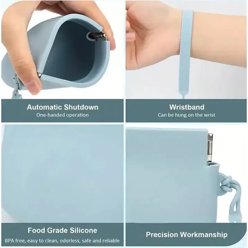 Soft Silicone Dog Treat Pouch with Auto-Closure, Leakproof Pet Training Bag for Dogs & Cats, Odorless & Easy-Clean Travel Snack Holder thumbnail 4
