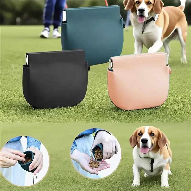 Portable Silicone Dog Treat Bag for Pet Training - Convenient Food Snack Pouch for Walking Dogs, Easy Clean Storage Supply showcase 3