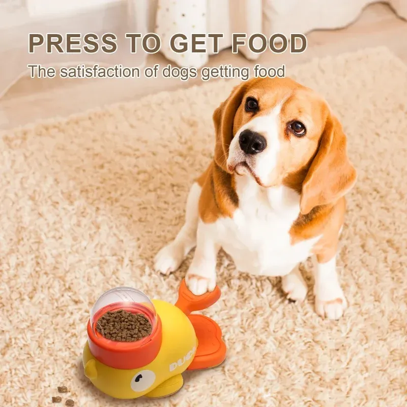 Interactive Dog Toy Treat Dispenser - Cartoon Duck Design Automatic Feeder for Dog Training, Slow Food Snack Ball for Small to Large Dogs (3-50kg) showcase 7